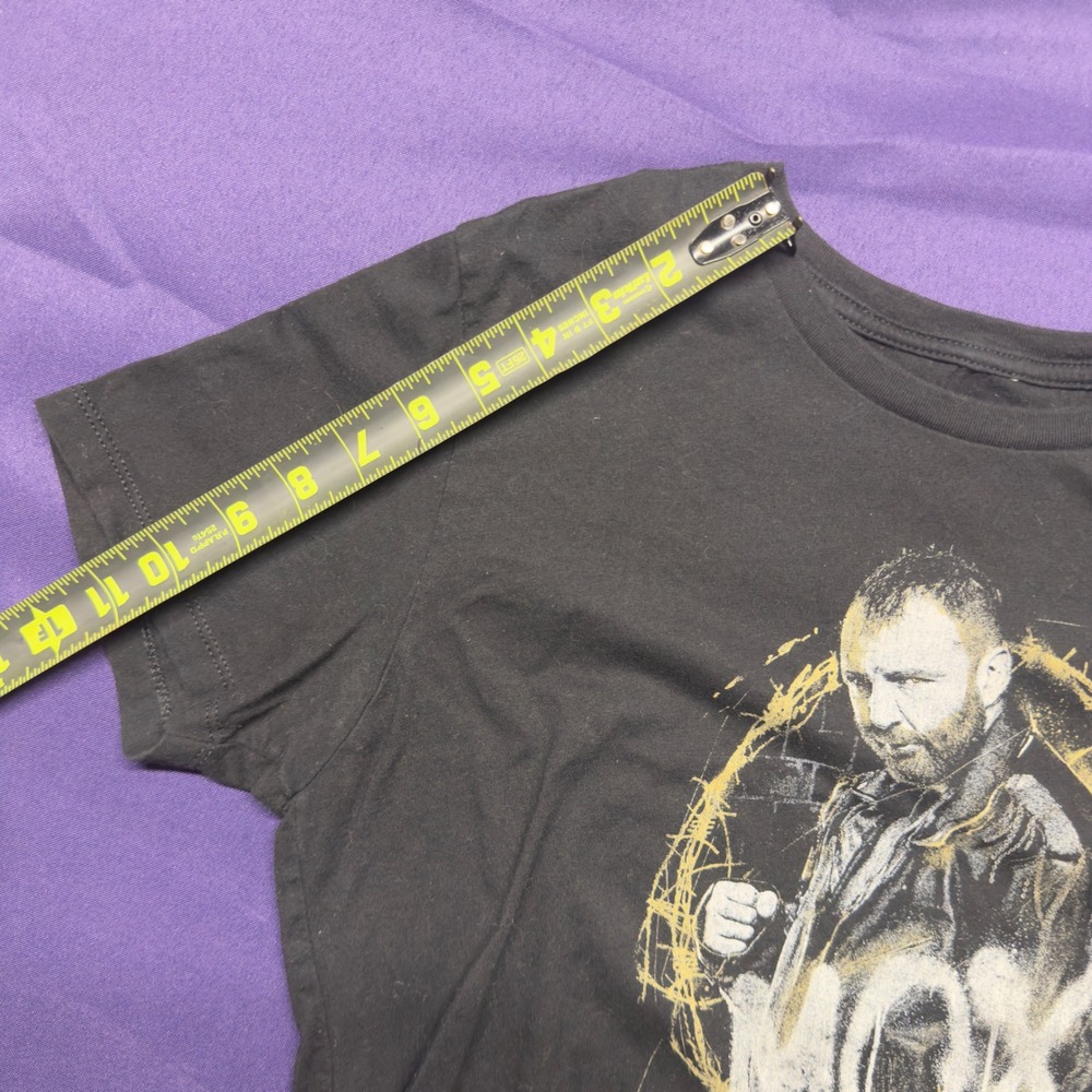 AEW Jon Moxley MOX Graphic Shirt Black Wrestling Tee Distressed Style Size Small - Picture 2 of 5